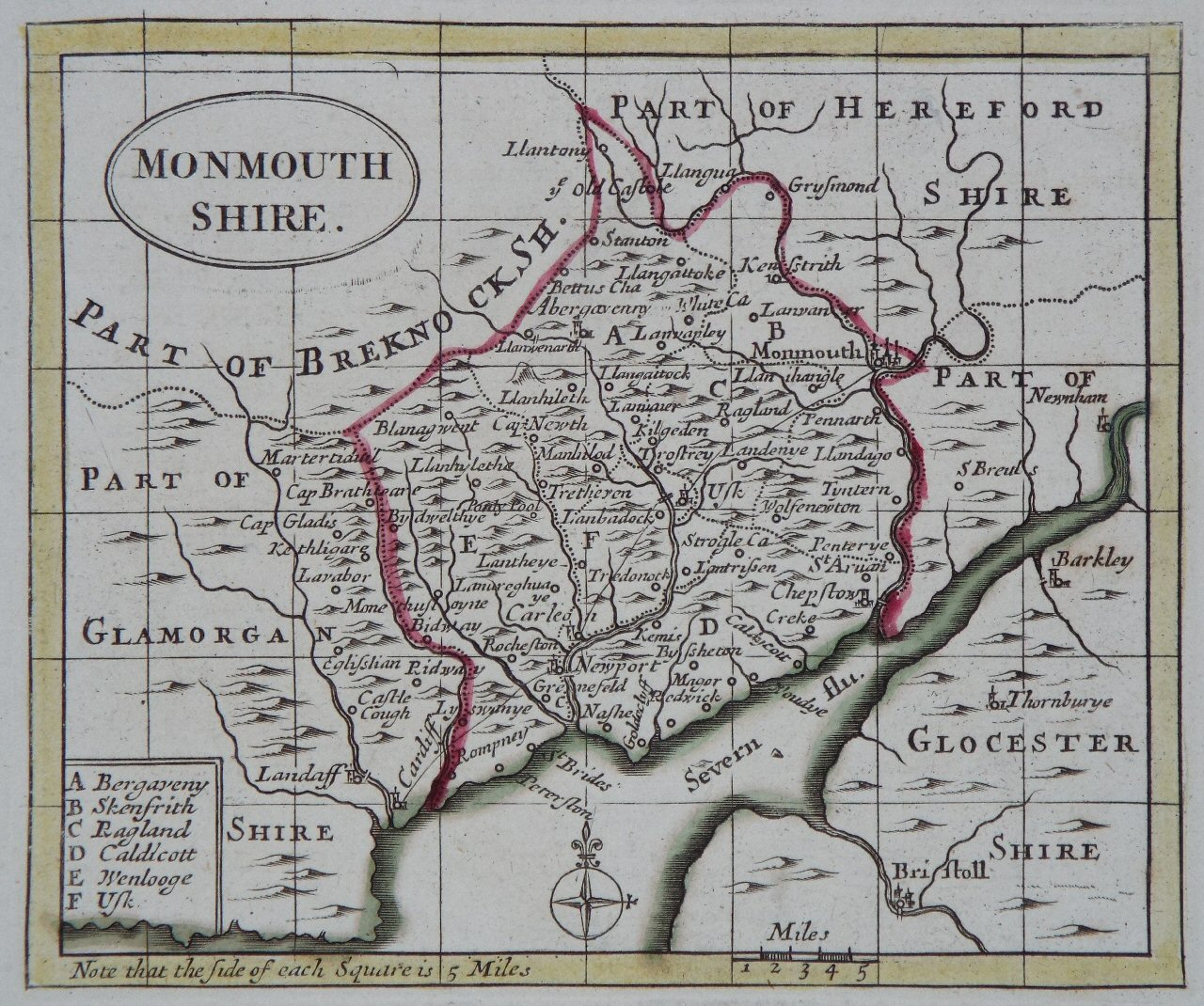 Map of Monmouthshire - Seller-Grose